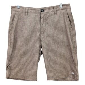 Billa Bong‎ Men's Swim Trunks Striped Short Platinum Stretch Surf Beach Size 30